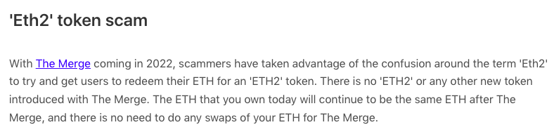 ETH 2.0 warning